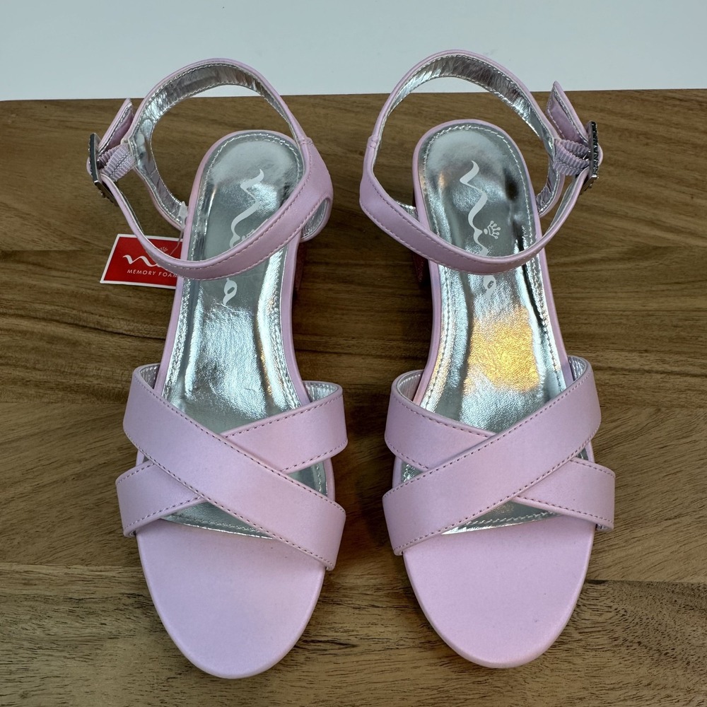 New Big‎ Kids Nina Valentin Purple Heeled Strappy Ankle Strap Sandals Size 3 Y